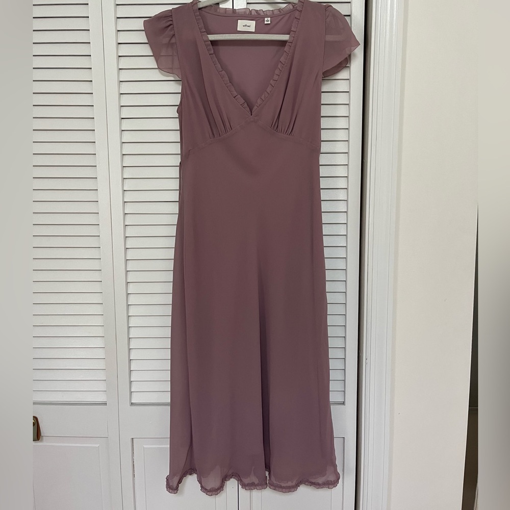 Aritzia Mauve Midi Dress